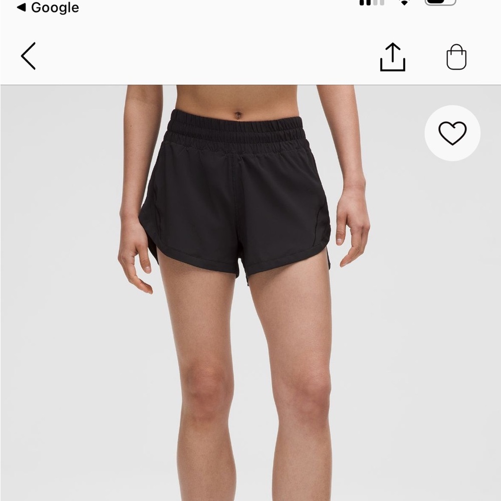 lululemon athletica Black Track That 5” Running Shorts